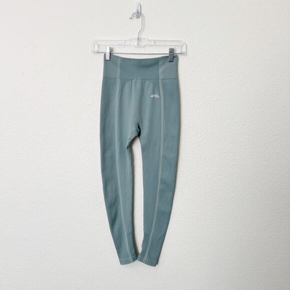 [AYBL] Teal Seamless Reflex Sports Bra & Legging Matching Set Size Small S - Picture 2 of 16